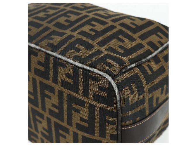 FENDI Zucca Canvas Hand Bag Black Brown - vista 8