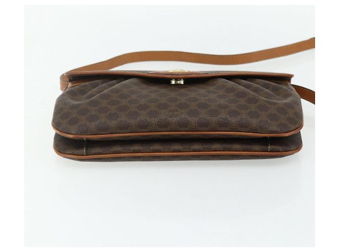 Céline CELINE Macadam Canvas Shoulder Bag PVC Leather Brown Gold - vista 5