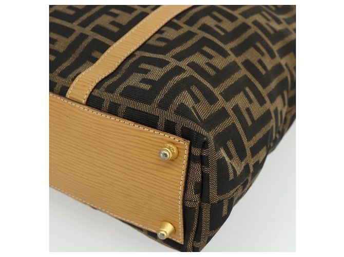 FENDI Zucca Canvas Hand Bag Black Brown - vista 14