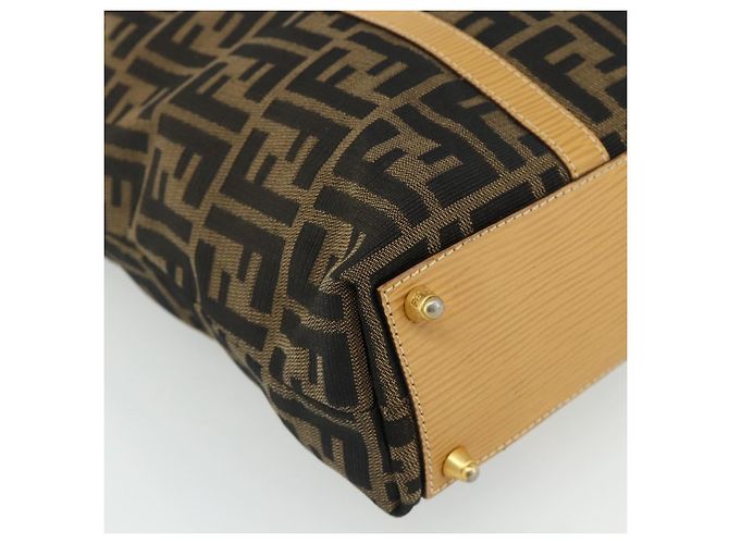 FENDI Zucca Canvas Hand Bag Black Brown - vista 15