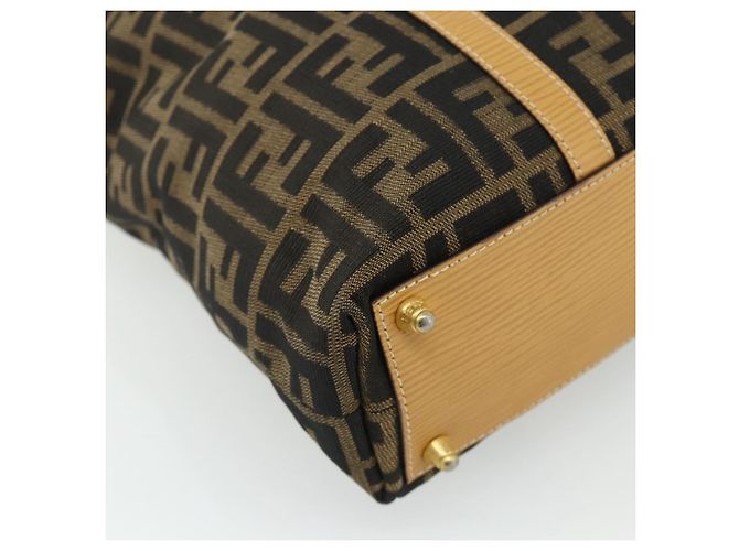 FENDI Zucca Canvas Hand Bag Black Brown - vista 17