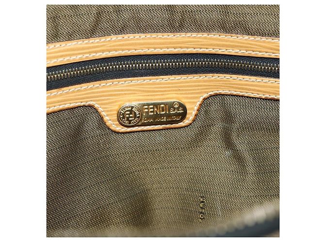 FENDI Zucca Canvas Hand Bag Black Brown - vista 18