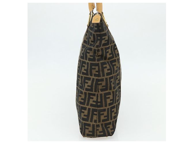 FENDI Zucca Canvas Hand Bag Black Brown - vista 3