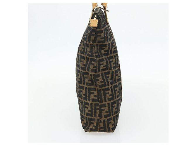 FENDI Zucca Canvas Hand Bag Black Brown - vista 4