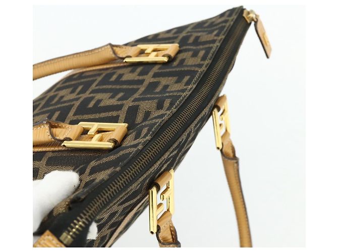 FENDI Zucca Canvas Hand Bag Black Brown - vista 6