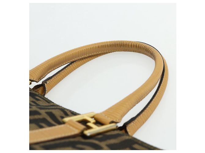 FENDI Zucca Canvas Hand Bag Black Brown - vista 8