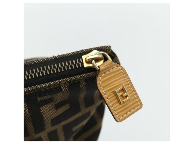 FENDI Zucca Canvas Hand Bag Black Brown - vista 9
