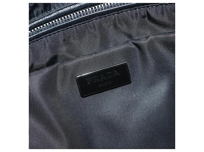 PRADA Hand Bag Nylon Leather Gray black - vista 19