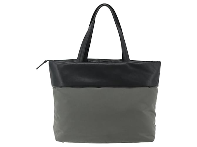 PRADA Hand Bag Nylon Leather Gray black - vista 2