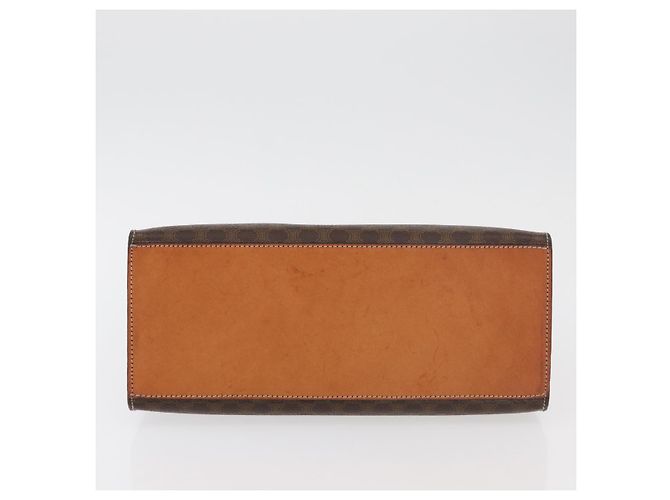 Céline CELINE Macadam Canvas Hand Bag PVC Leather Brown Gold - vista 5
