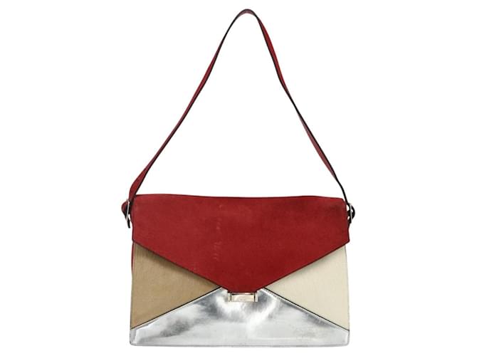 Céline CELINE Shoulder Bag Leather Red Silver - vista 13