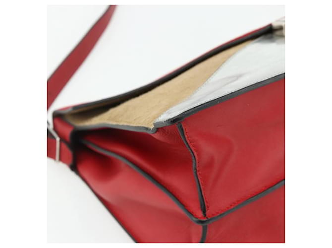 Céline CELINE Shoulder Bag Leather Red Silver - vista 14