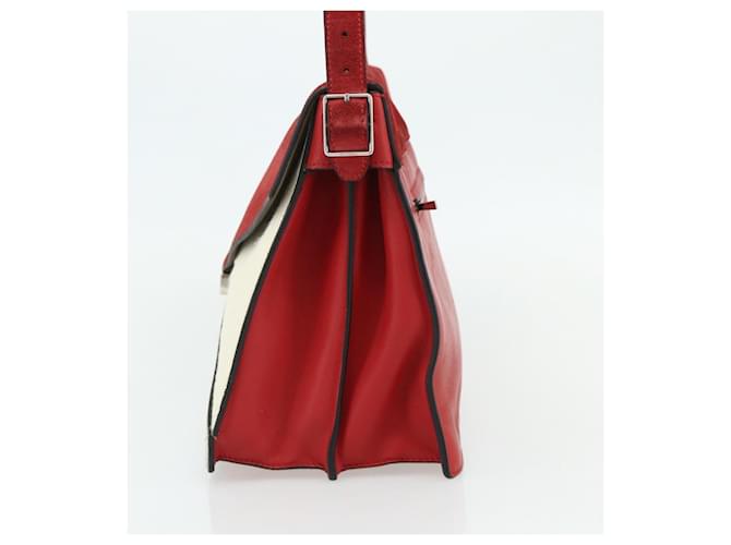 Céline CELINE Shoulder Bag Leather Red Silver - vista 4