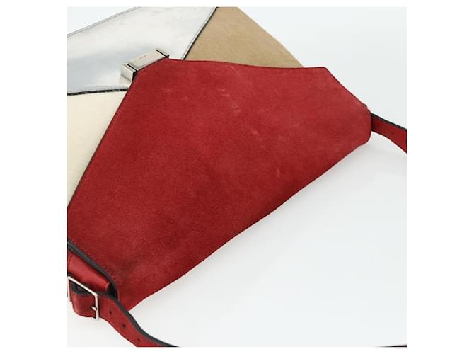 Céline CELINE Shoulder Bag Leather Red Silver - vista 6