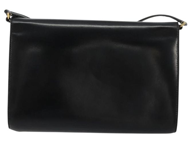 GUCCI Shoulder Bag Leather Black Gold - vista 2