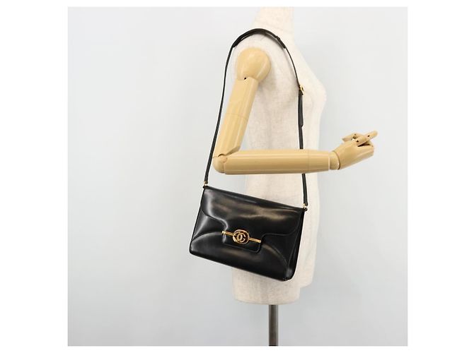 GUCCI Shoulder Bag Leather Black Gold - vista 21