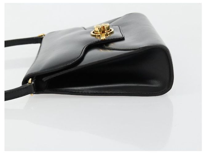 GUCCI Shoulder Bag Leather Black Gold - vista 4