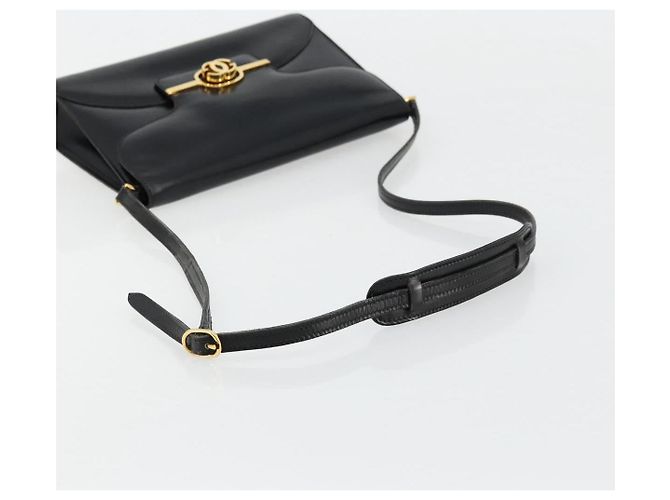 GUCCI Shoulder Bag Leather Black Gold - vista 7