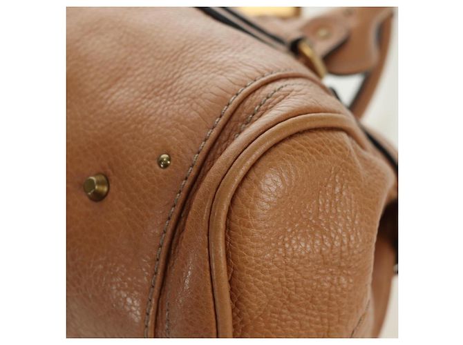 Chloé Chloe Paddington Hand Bag Leather Brown Silver gold - vista 14