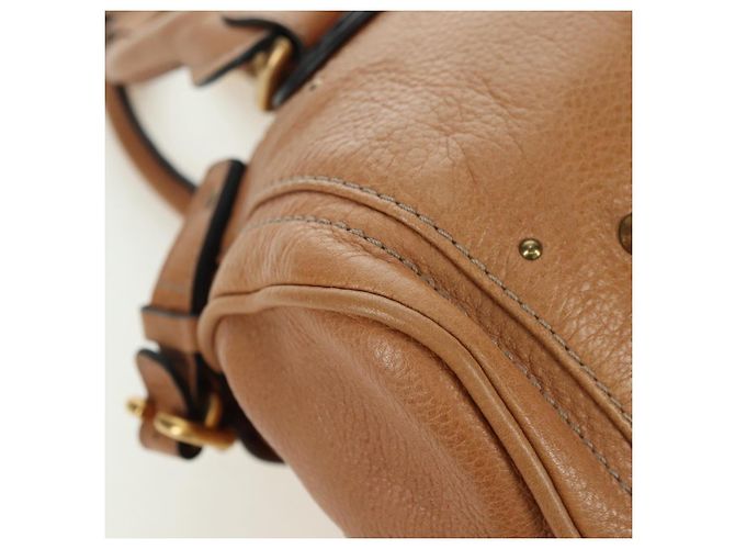 Chloé Chloe Paddington Hand Bag Leather Brown Silver gold - vista 15