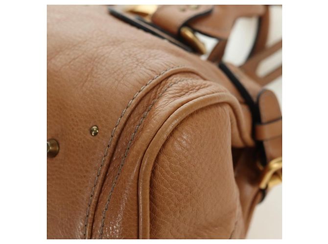 Chloé Chloe Paddington Hand Bag Leather Brown Silver gold - vista 16