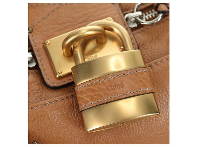 Chloé Chloe Paddington Hand Bag Leather Brown Silver gold - vista 18