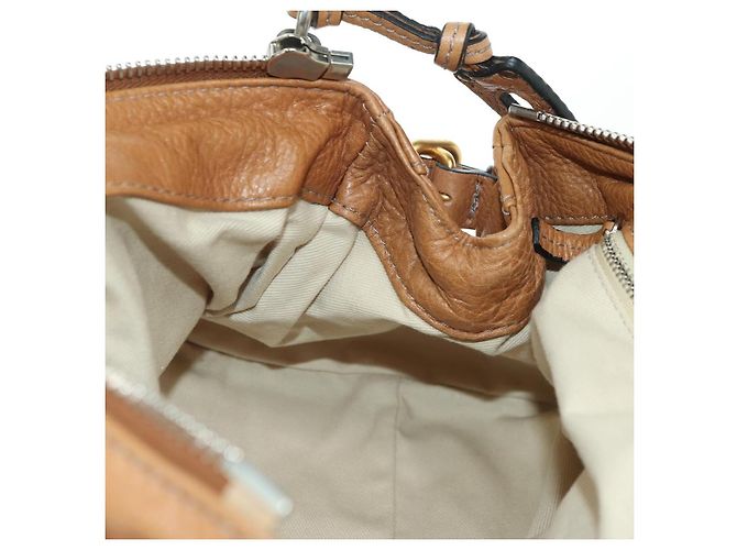 Chloé Chloe Paddington Hand Bag Leather Brown Silver gold - vista 23