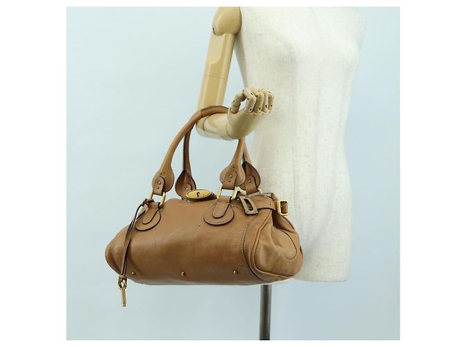 Chloé Chloe Paddington Hand Bag Leather Brown Silver gold - vista 26
