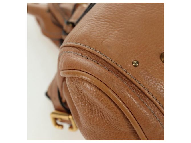 Chloé Chloe Paddington Hand Bag Leather Brown Silver gold - vista 9