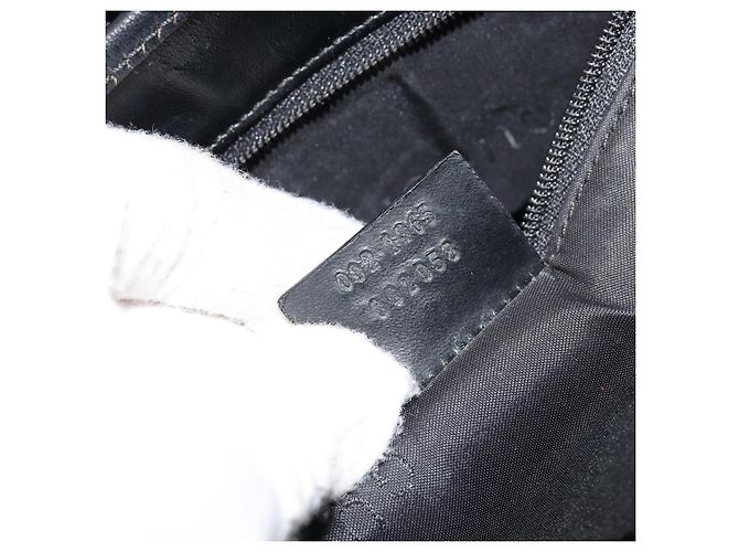 GUCCI GG Canvas Jackie Hand Bag Black Silver 002 1065 - vista 12
