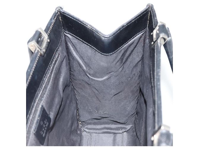 GUCCI GG Canvas Jackie Hand Bag Black Silver 002 1065 - vista 19