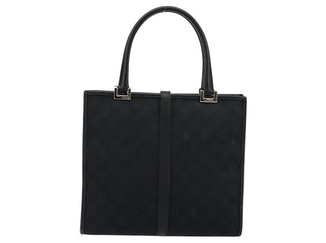 GUCCI GG Canvas Jackie Hand Bag Black Silver 002 1065 - vista 2