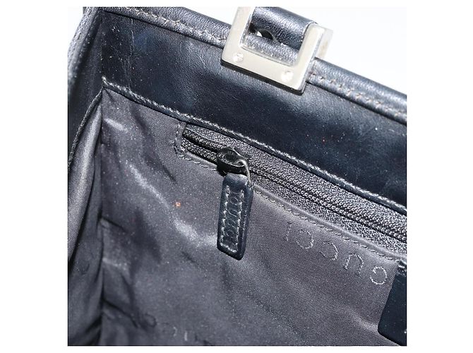GUCCI GG Canvas Jackie Hand Bag Black Silver 002 1065 - vista 21