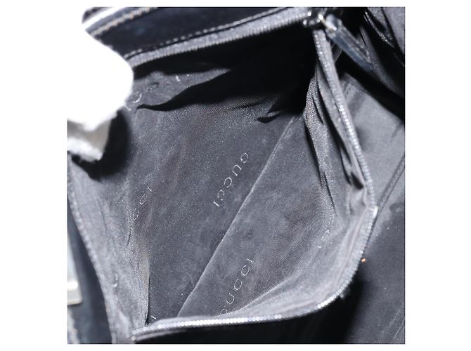 GUCCI GG Canvas Jackie Hand Bag Black Silver 002 1065 - vista 22