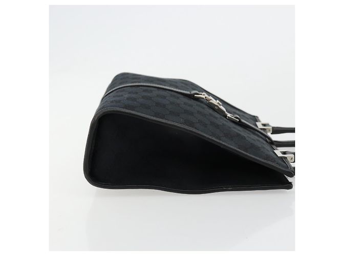 GUCCI GG Canvas Jackie Hand Bag Black Silver 002 1065 - vista 3