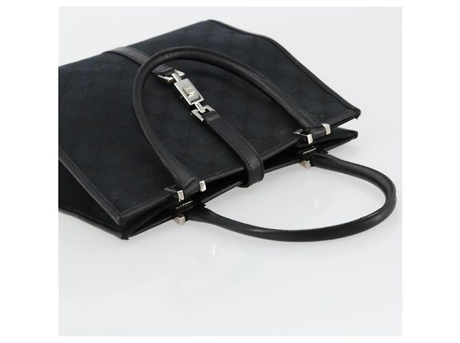 GUCCI GG Canvas Jackie Hand Bag Black Silver 002 1065 - vista 6