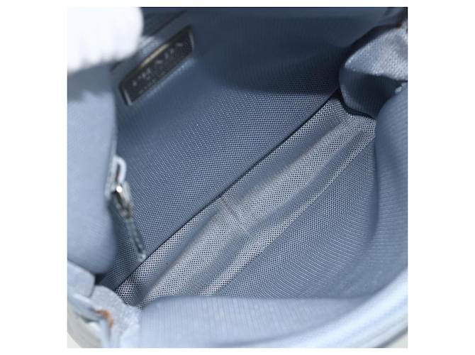 PRADA Rucksack Leder Hellblau Silber - Ansicht 11