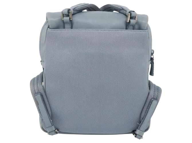 PRADA Rucksack Leder Hellblau Silber - Ansicht 2