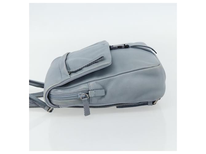 PRADA Rucksack Leder Hellblau Silber - Ansicht 3