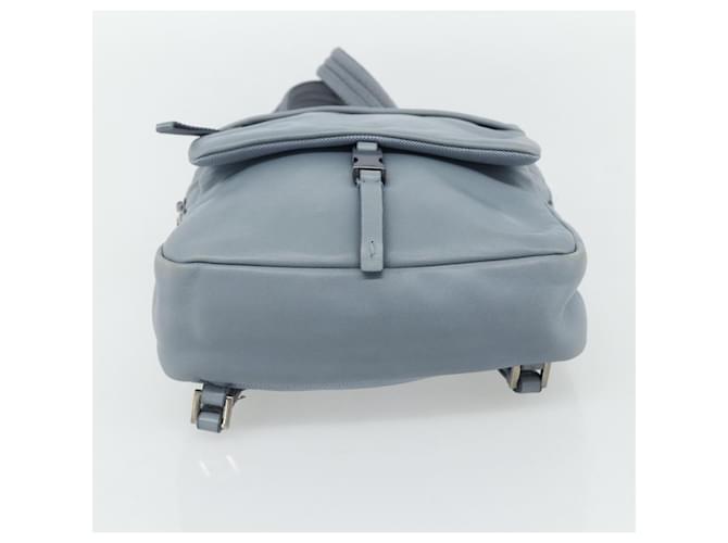 PRADA Rucksack Leder Hellblau Silber - Ansicht 5