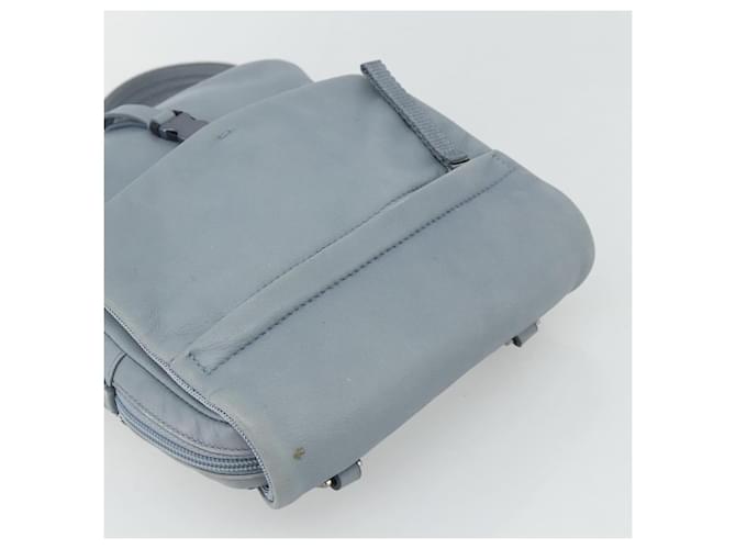 PRADA Rucksack Leder Hellblau Silber - Ansicht 6