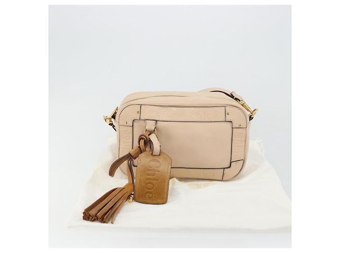 Chloé Chloe Shoulder Bag Leather Pink Gold - vista 12
