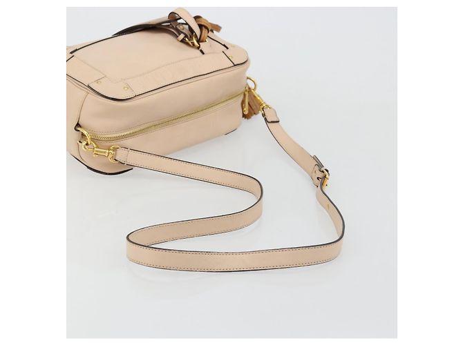 Chloé Chloe Shoulder Bag Leather Pink Gold - vista 7