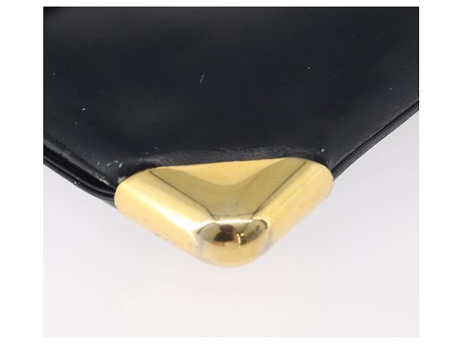 Christian Dior Shoulder Bag Leather Navy Gold - vista 10