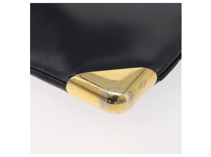 Christian Dior Shoulder Bag Leather Navy Gold - vista 16
