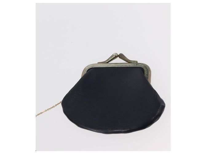 Christian Dior Shoulder Bag Leather Navy Gold - vista 19