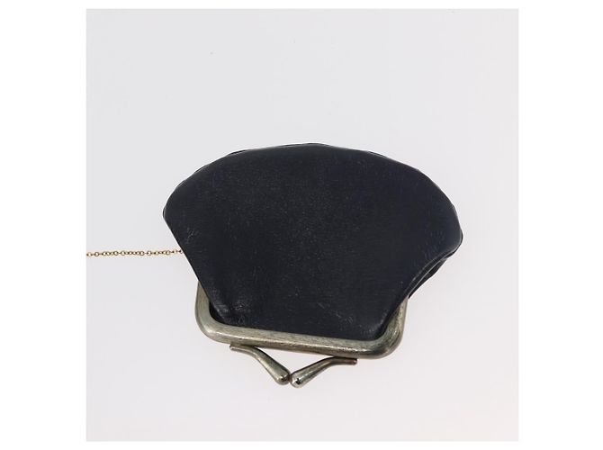 Christian Dior Shoulder Bag Leather Navy Gold - vista 20