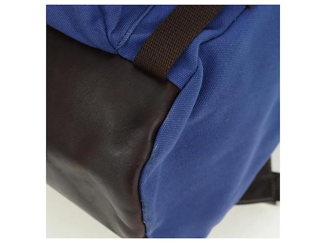 PRADA Backpack Canvas Blue Silver - vista 16