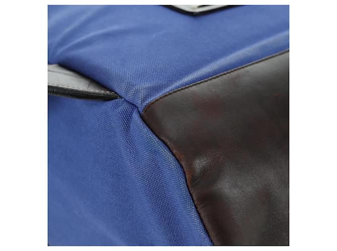 PRADA Backpack Canvas Blue Silver - vista 17