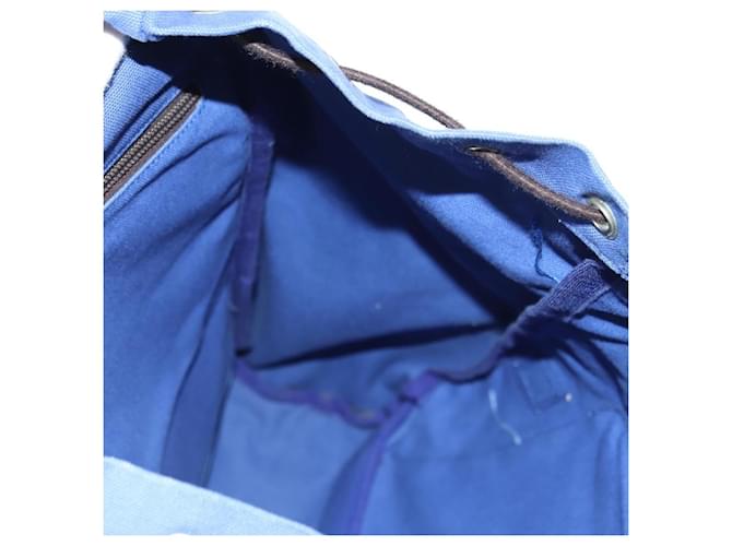PRADA Backpack Canvas Blue Silver - vista 26